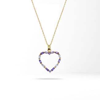 Love Heart — 18K Yellow Solid Gold Necklace ( Chain & Pendent )