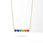 Rainbow Heart — 18K Yellow Solid Gold Necklace