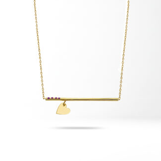 Heartbeat Horizon — 18K Yellow Solid Gold Necklace